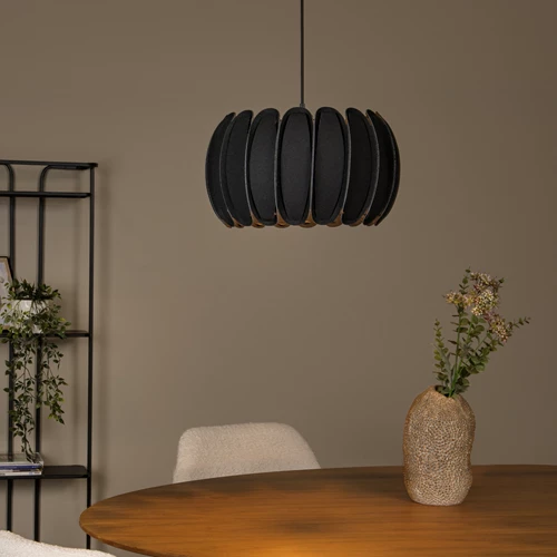 Lucide SPENCER - Hanglamp - Ø 40 cm - 1xE27 - Zwart - sfeer 1